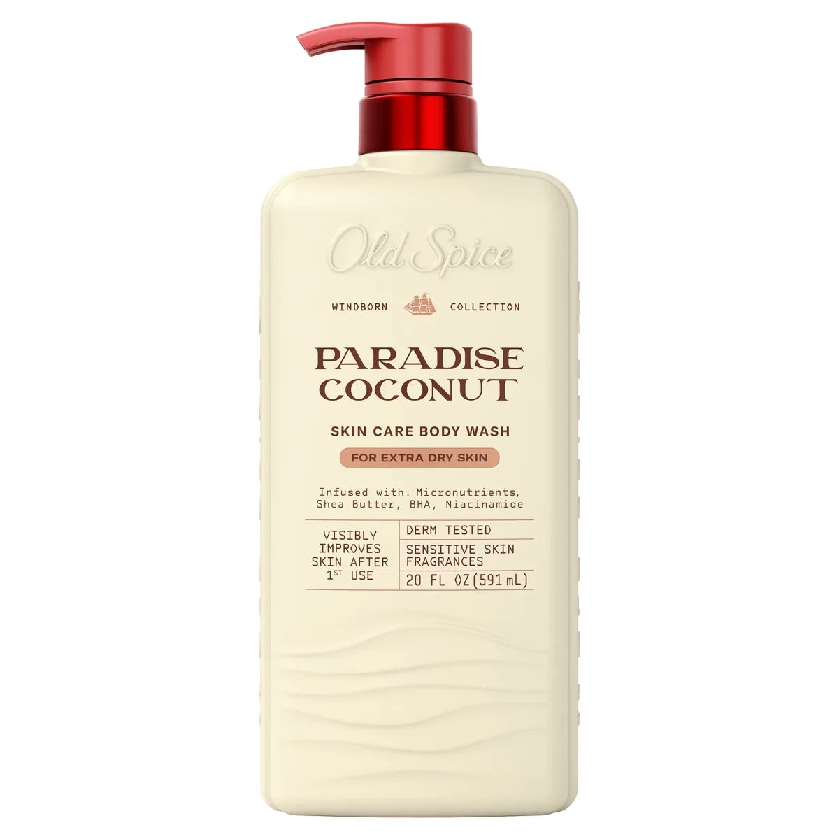 Old Spice Windborn Collection Men's Body Wash for Extra Dry Skin - Paradise Coconut Scent - 20 fl oz