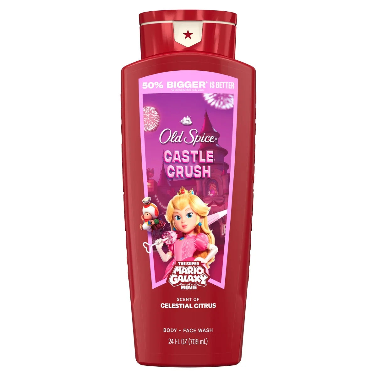 Old Spice x The Super Mario Galaxy Men's 24/7 Shower Fresh Castle Crush Body Wash - Scent of Celestial Citrus - 24oz