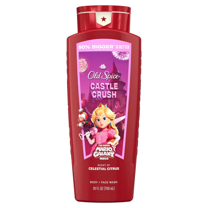 Old Spice x The Super Mario Galaxy Men's 24/7 Shower Fresh Castle Crush Body Wash - Scent of Celestial Citrus - 24oz