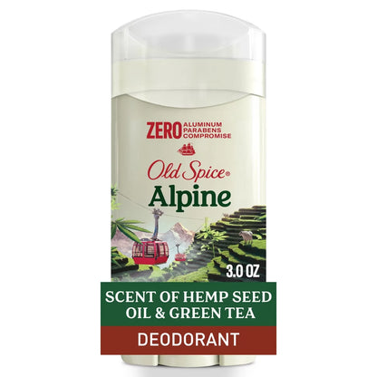 Old Spice Deodorant Alpine with Hemp Seed Oil - Inspired by Nature - Aluminum-Free 3oz