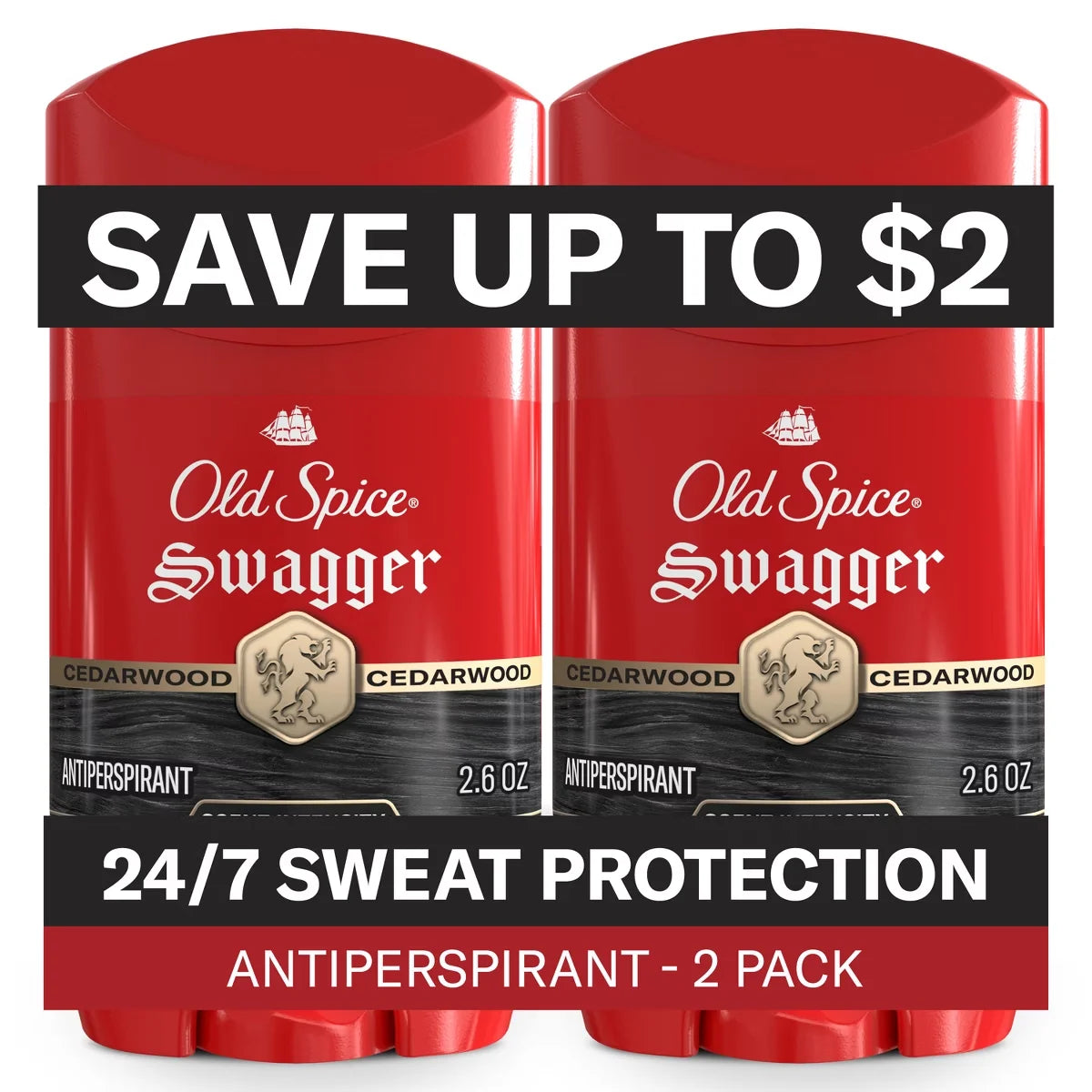 Old Spice Red Collection Swagger Invisible Solid Antiperspirant & Deodorant for Men - 2.6oz
