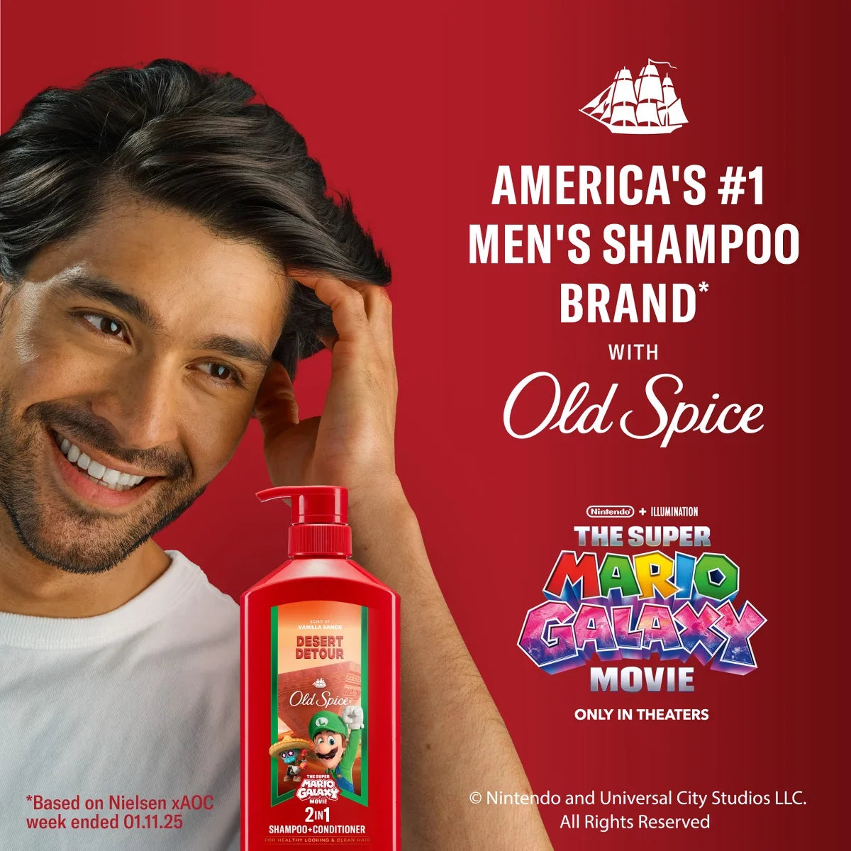 Old Spice Super Mario Desert Detour 2-in-1 Shampoo and Conditioner - 21.9 fl oz