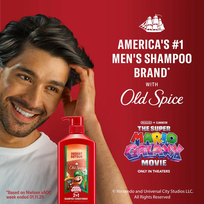 Old Spice Super Mario Desert Detour 2-in-1 Shampoo and Conditioner - 21.9 fl oz