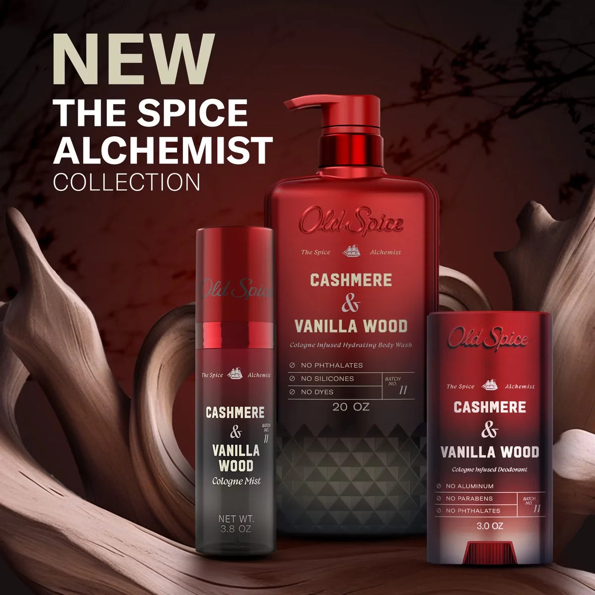 Old Spice x The Spice Alchemist Collection Men's Crafted for Compliments Cologne Infused Body Wash - Cashmere and Vanilla Wood - 20oz
