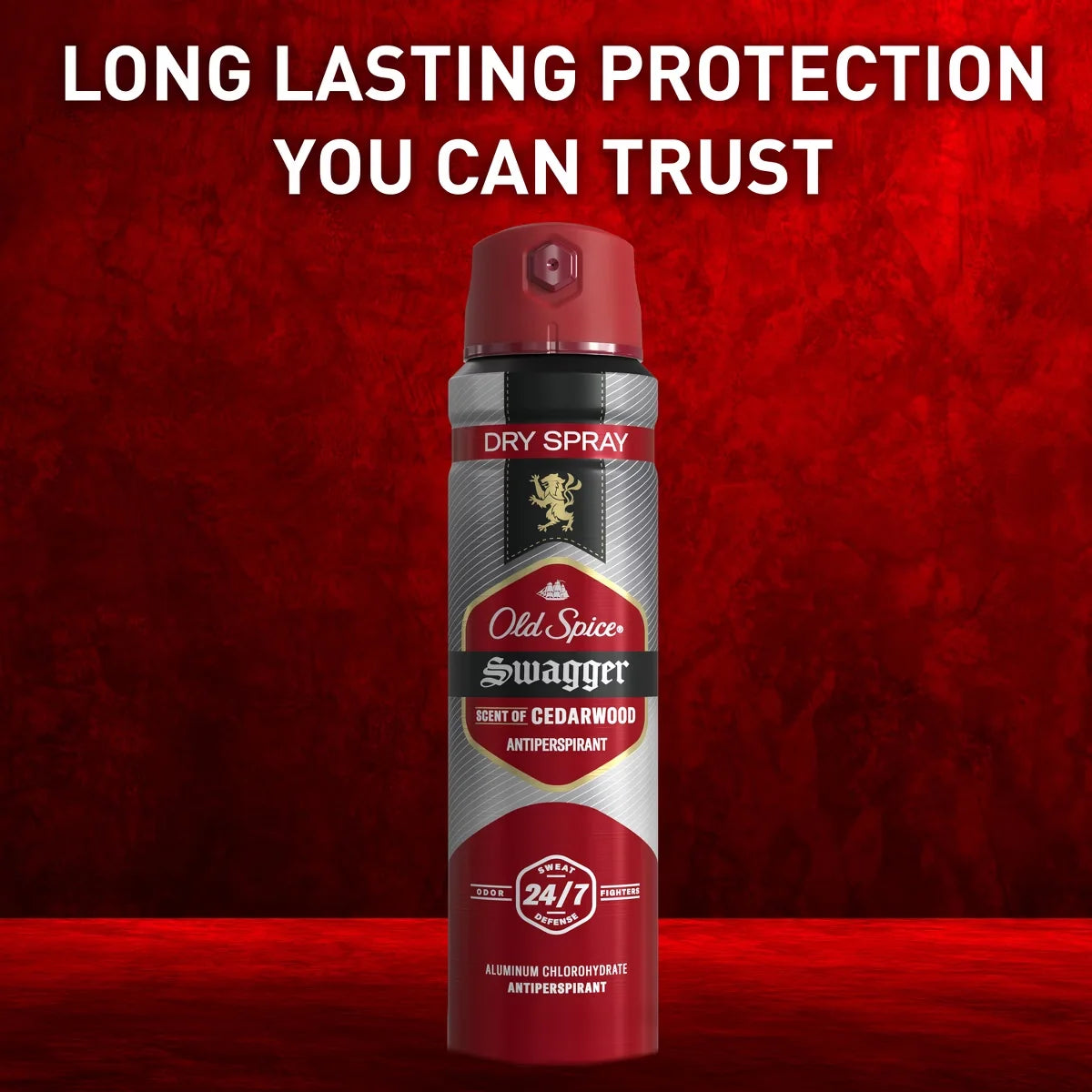 Old Spice Red Collection Men's 48-Hour Odor Protection Lightweight Formula All-Day Freshness Antiperspirant Spray - Stronger Swagger - 4.3oz
