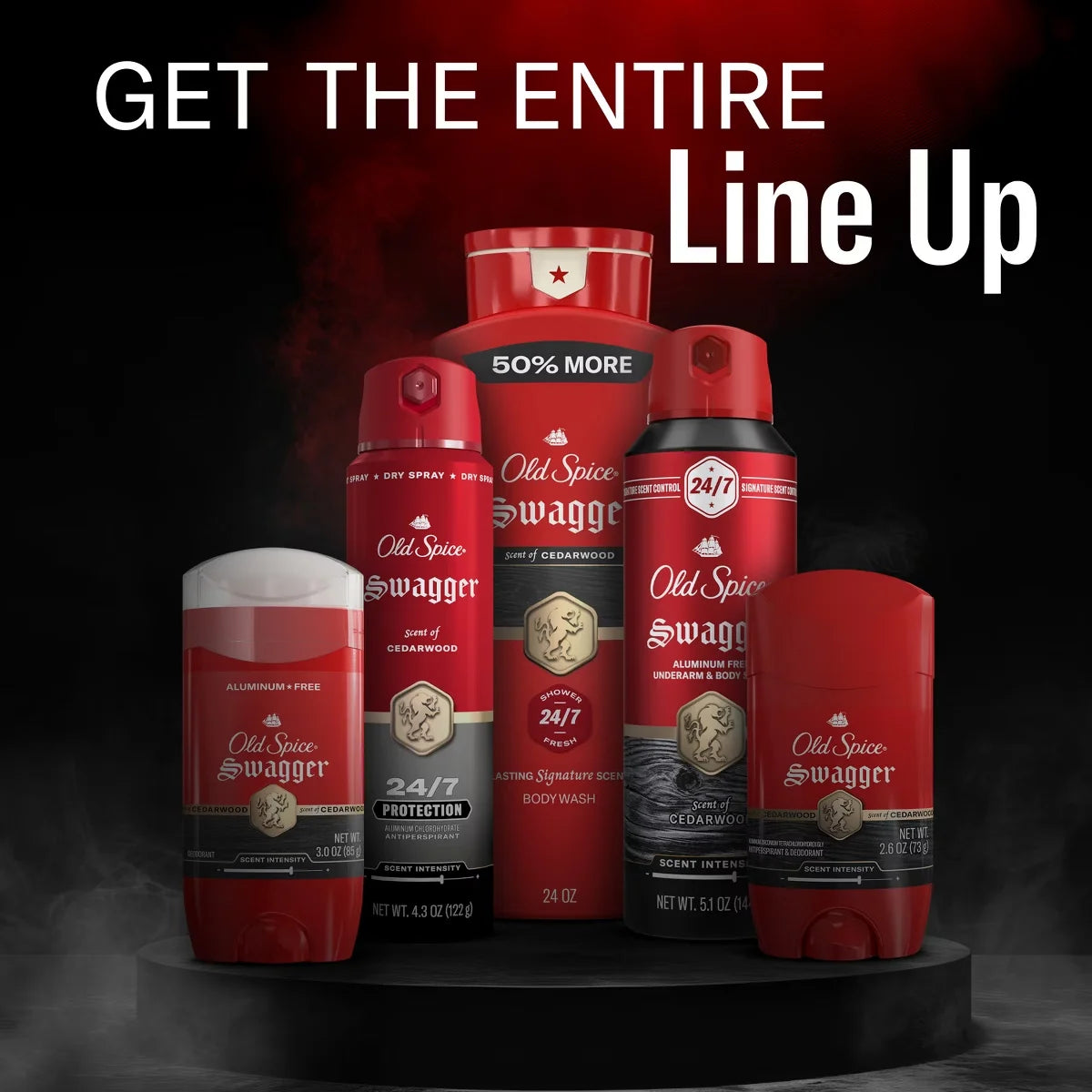 Old Spice Red Collection Swagger Invisible Solid Antiperspirant & Deodorant for Men - 2.6oz