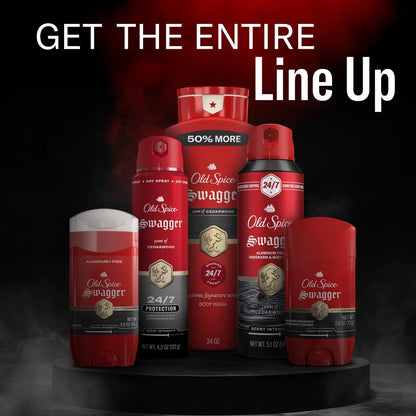 Old Spice Red Zone Swagger Invisible Solid - Trial Size - 0.5oz: Under Arm, Sulfate-Free, Lime & Cedar, Normal Skin