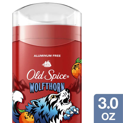 Old Spice Wolfthorn Scent Deodorant for Men - Aluminum-Free 3oz: Invisible Solid, Under Arm Application, Mature Skin