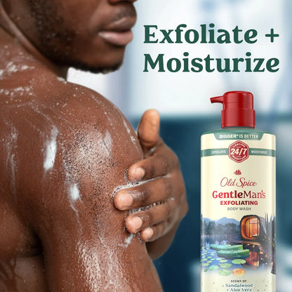 Old Spice Gentle Man's Blend Exfoliating Bodywash Pump - Sandalwood & Aloe Vera - 26 fl oz: Paraben-Free, Phthalate-Free, Contains Vitamin B3