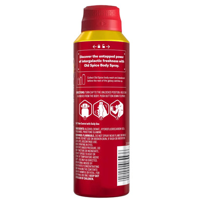 Old Spice x The Super Mario Galaxy Cosmic Quest 24/7 Odor Control Aluminum-Free Deodorant Body Spray - Scent of Star Showers - 5.1 fl oz