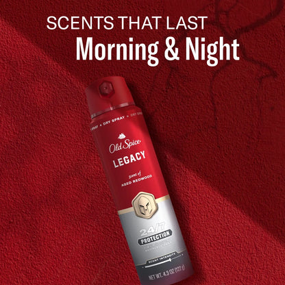 Old Spice Red Collection Men's 48-Hour Odor Protection Antiperspirant Spray - Legacy - 4.3oz