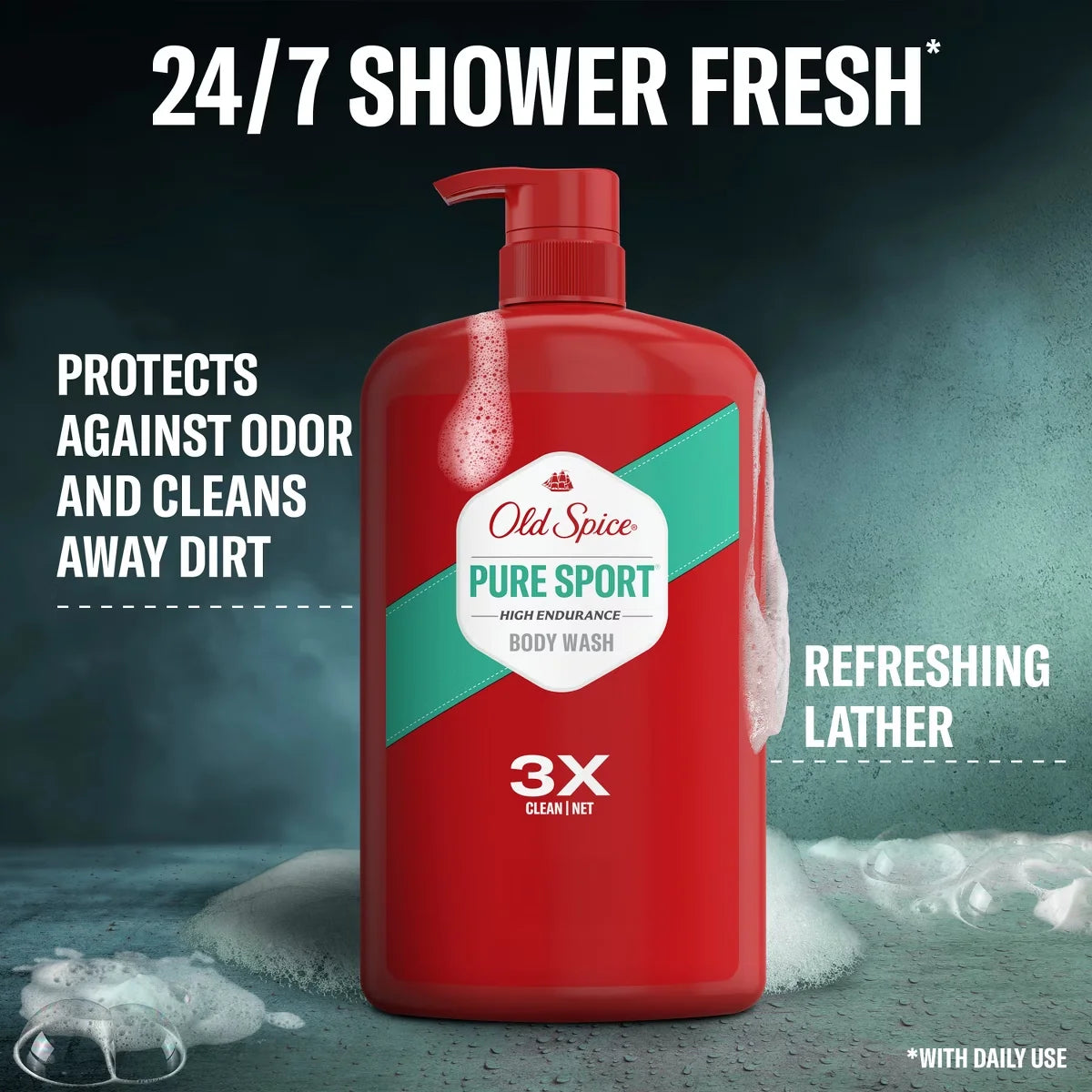 Old Spice High Endurance Body Wash with Pump - 33.4 fl oz: Liquid, Whole Body, For Normal Skin, Basic Cleansing