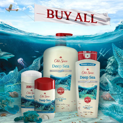 Old Spice Men's Deep Sea with Ocean Elements Antiperspirant & Deodorant - 2.6oz: Fresh Scent, Invisible Solid