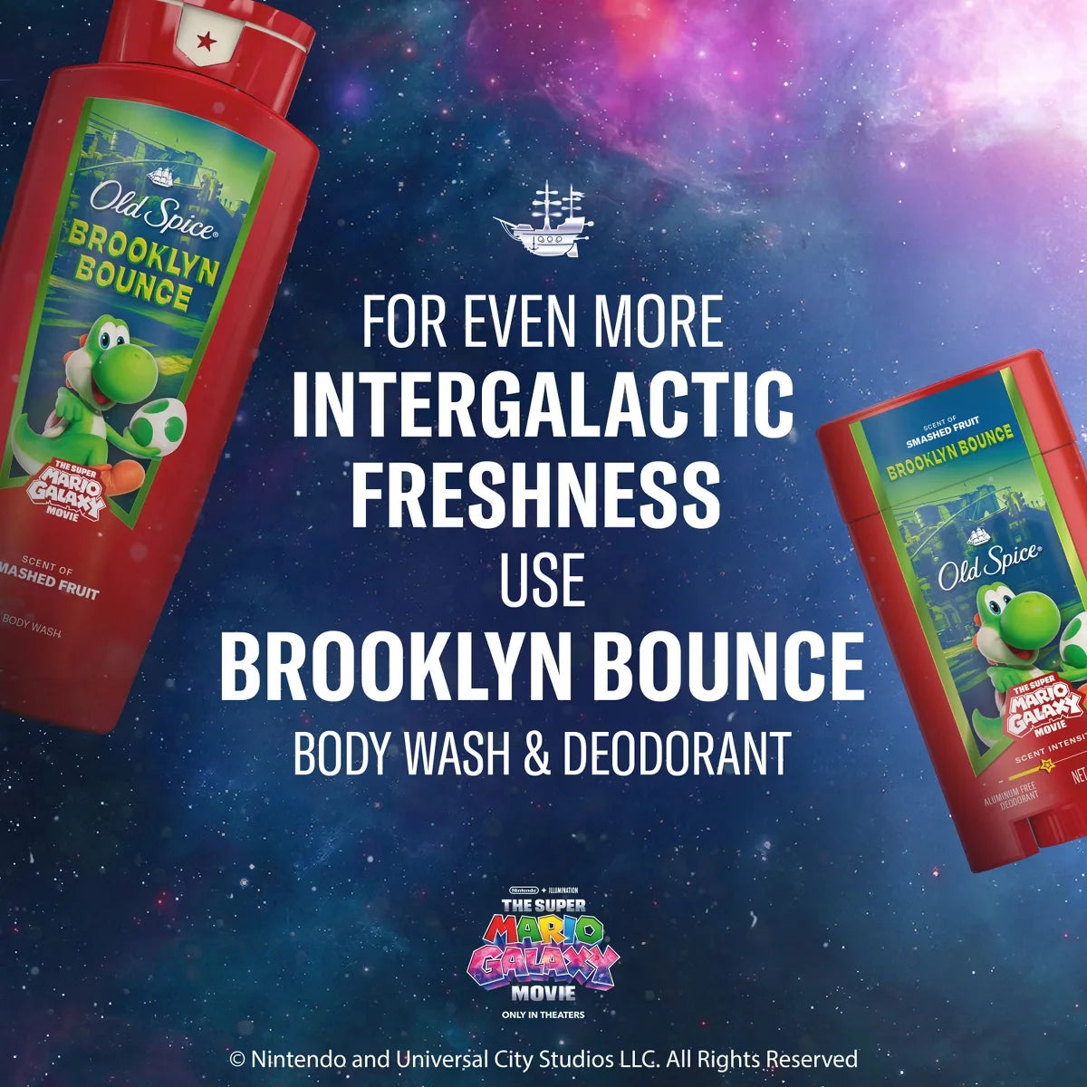 Old Spice x The Super Mario Galaxy Brooklyn Bounce Men's 24/7 Shower Fresh Body Wash - Scent of Smashed Fruit - 24 fl oz