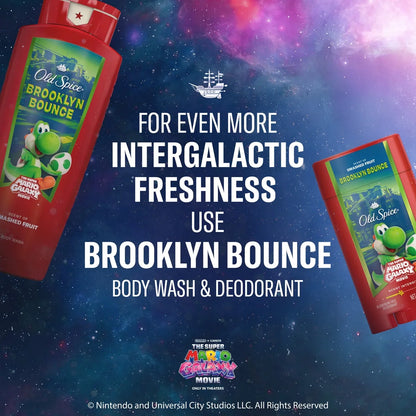 Old Spice x The Super Mario Galaxy Brooklyn Bounce Men's 24/7 Shower Fresh Body Wash - Scent of Smashed Fruit - 24 fl oz