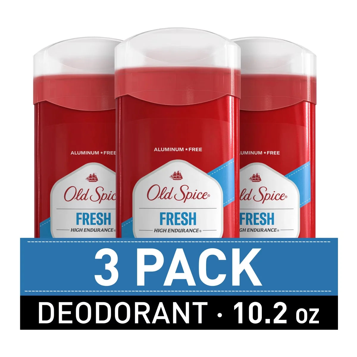 Old Spice Men's Deodorant - Legendary Fragrance Fresh - 3.4oz/3pk: Under Arm Application, Invisible Solid, Antiperspirant