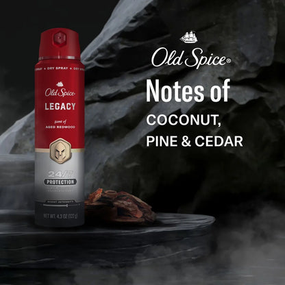 Old Spice Red Collection Men's 48-Hour Odor Protection Antiperspirant Spray - Legacy - 4.3oz