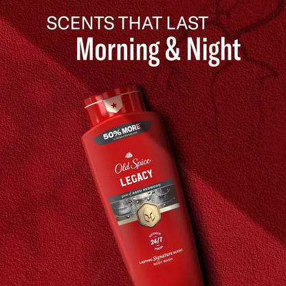 Old Spice Red Collection Men's Long-Lasting Fragrance Refreshing Clean Body Wash - Legacy - 24 fl oz