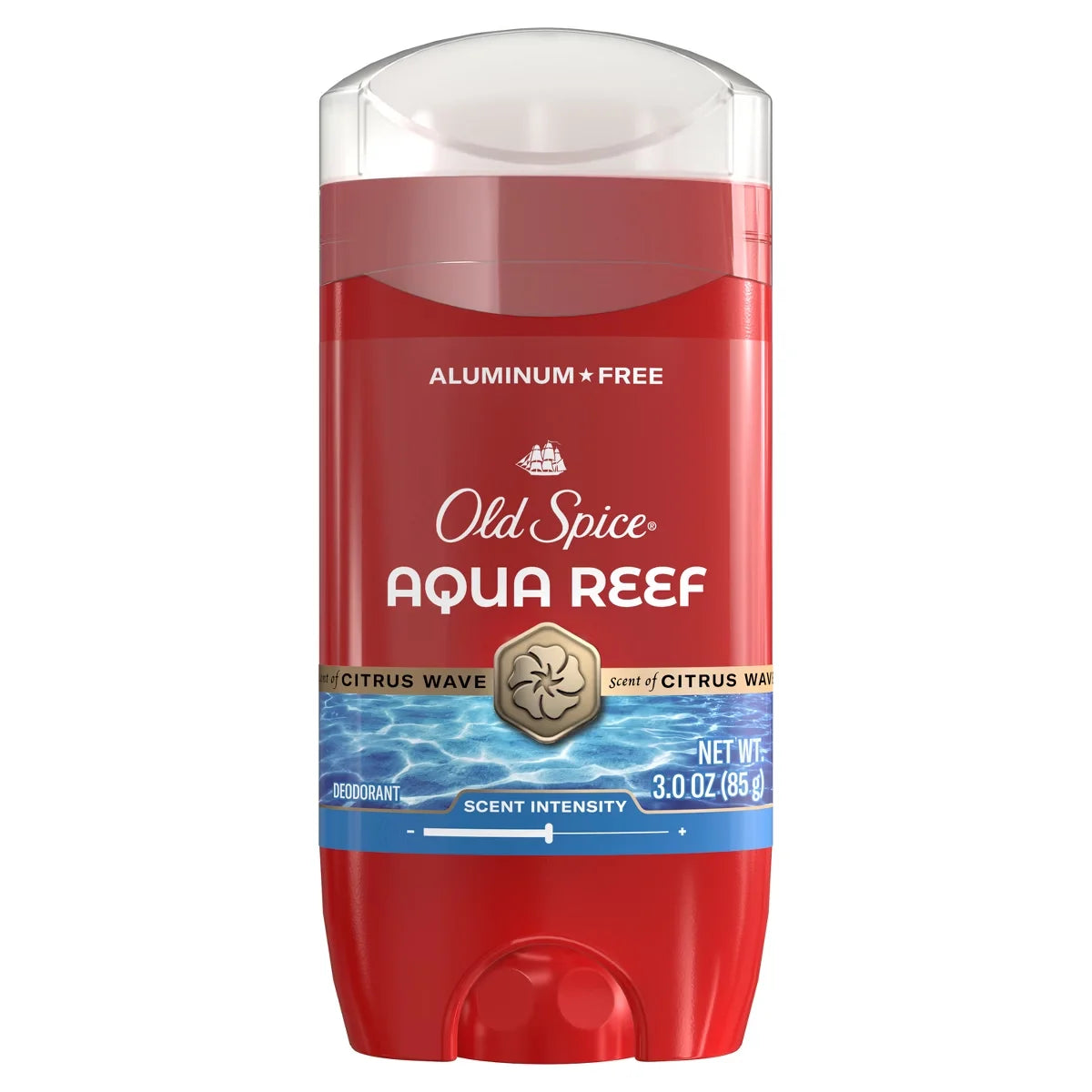 Old Spice Red Zone Aqua Reef Deodorant - 3oz: Invisible Solid, Under Arm Application, Normal Skin, Scented