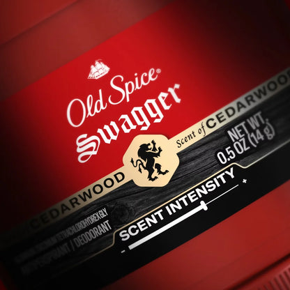 Old Spice Red Zone Swagger Invisible Solid - Trial Size - 0.5oz: Under Arm, Sulfate-Free, Lime & Cedar, Normal Skin