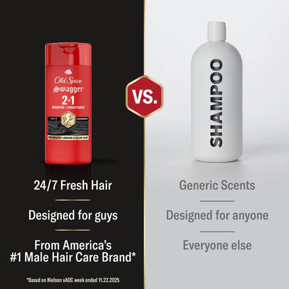 Old Spice Men's Swagger 2-in-1 Shampoo & Conditioner