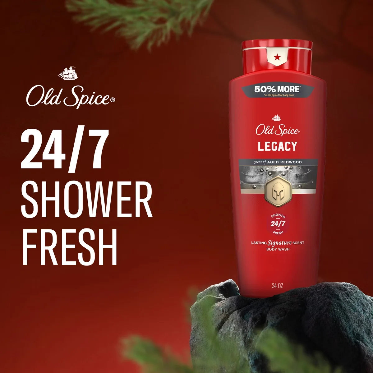 Old Spice Red Collection Men's Long-Lasting Fragrance Refreshing Clean Body Wash - Legacy - 24 fl oz