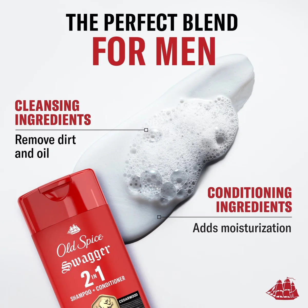 Old Spice Men's Swagger 2-in-1 Shampoo & Conditioner