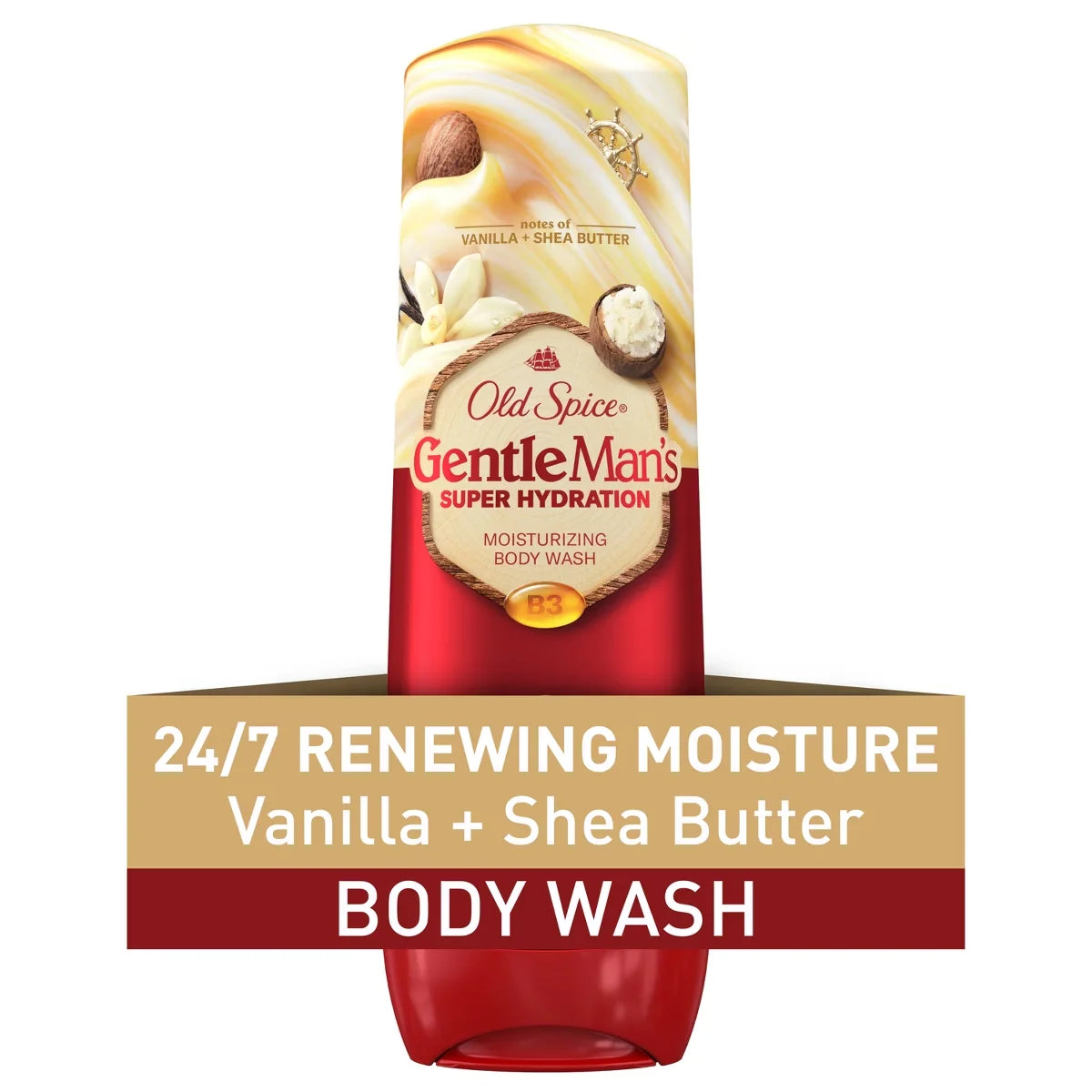 Old Spice Super Hydration Body Wash GentleMan's Blend for Deep Cleaning and 24/7 Renewing Moisture - Vanilla & Shea Butter - 20 fl oz