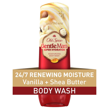 Old Spice Super Hydration Body Wash GentleMan's Blend for Deep Cleaning and 24/7 Renewing Moisture - Vanilla & Shea Butter - 20 fl oz