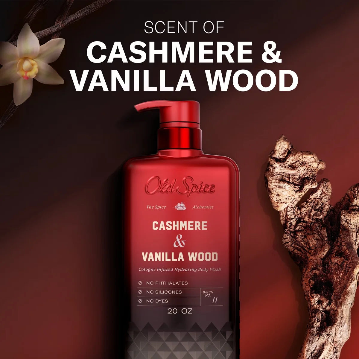 Old Spice x The Spice Alchemist Collection Men's Crafted for Compliments Cologne Infused Body Wash - Cashmere and Vanilla Wood - 20oz