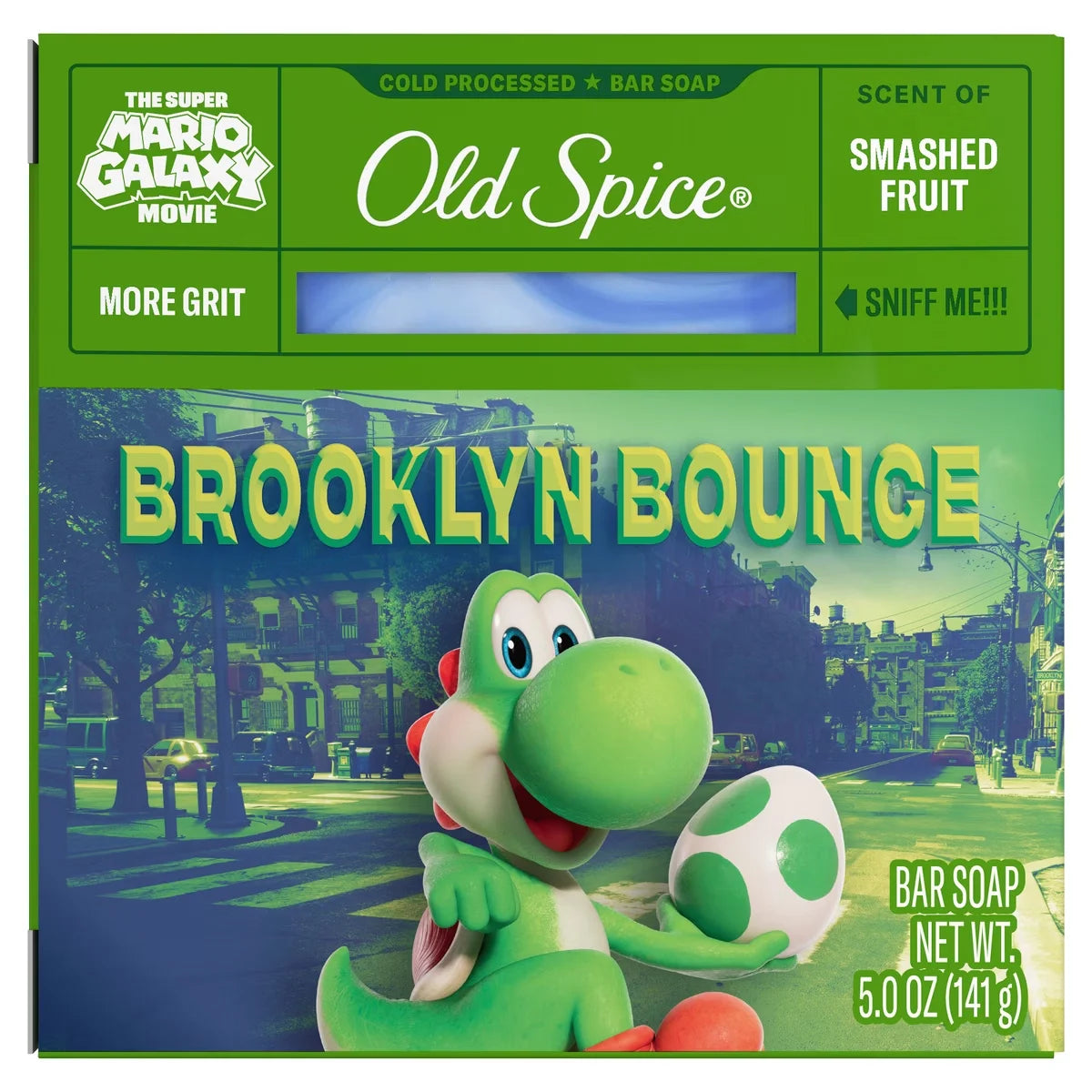 Old Spice x The Super Mario Galaxy Men’s Brooklyn Bounce Cold Processed Bar Soap - Scent of Smashed Fruit - 5oz: Basic Cleansing, Normal Skin