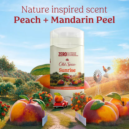 Old Spice Deodorant - Sunrise - Peach and Vanilla Scented - Aluminum-Free 3oz: Invisible Solid, Under Arm Use