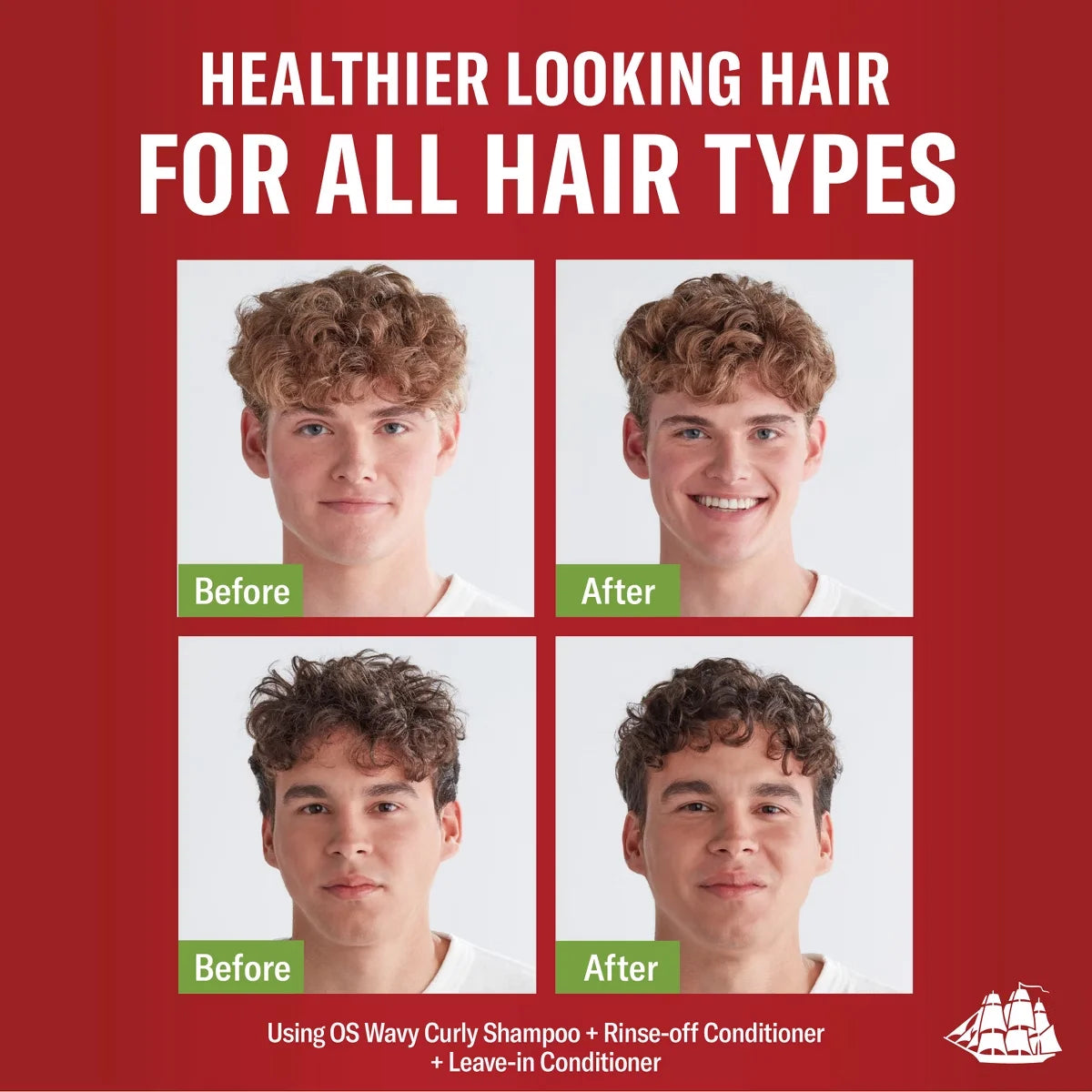 Old Spice Wavy Curly Shampoo with Aloe & Avocado Oil for Men - 13.5 fl oz