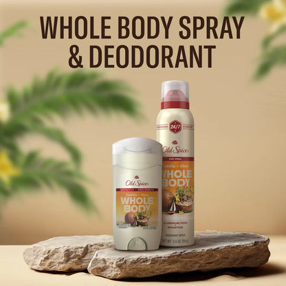 Old Spice Whole Body Solid Deodorant for Men - Vanilla & Shea - Aluminum-Free 3oz