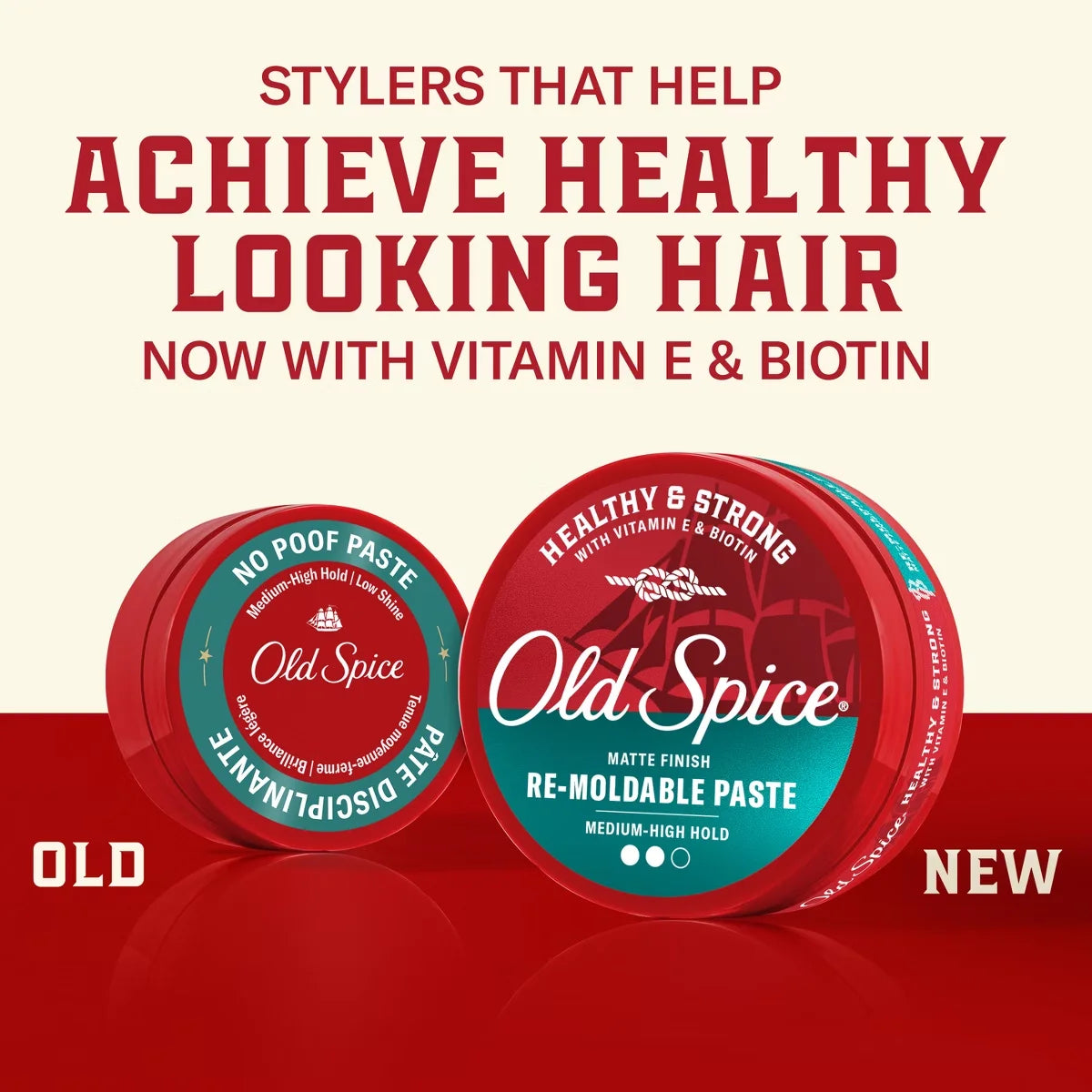Old Spice Healthy & Strong Lightweight Hair Pomade Cream - 2.22oz